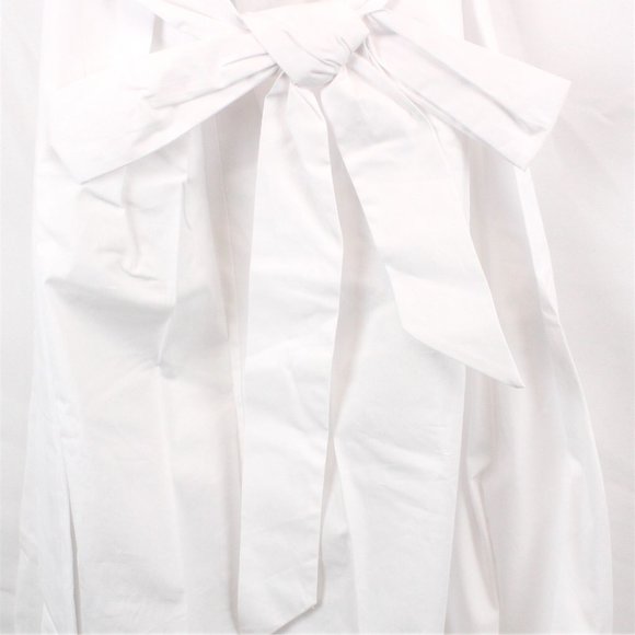 STAUD Kai Halterneck Cotton Blend Dress in White - FCM80 - Picture 8 of 14